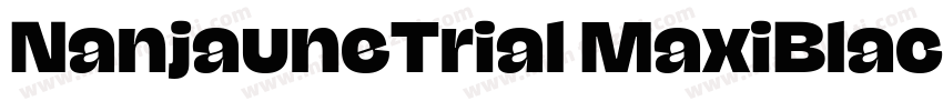 NanjauneTrial MaxiBlackitalic字体转换